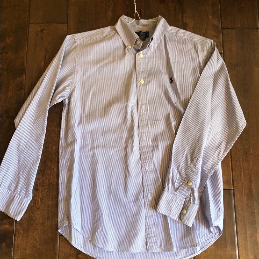Polo pin stripe button down size 14-16